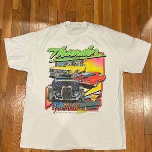 PacSun White Race Car Graphic Tee